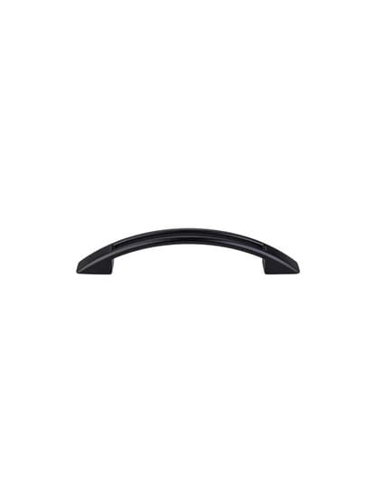 Tango Cut-Out Cabinet Pull - 3 3/4 inch Center-to-Center in Flat Black.